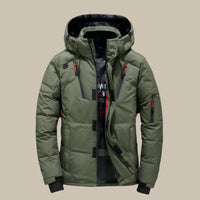 Wasserdichte Herren-Winterjacke mit Kapuze