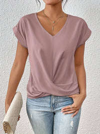 Lässiges Damen T-Shirt V-Ausschnitt Weich