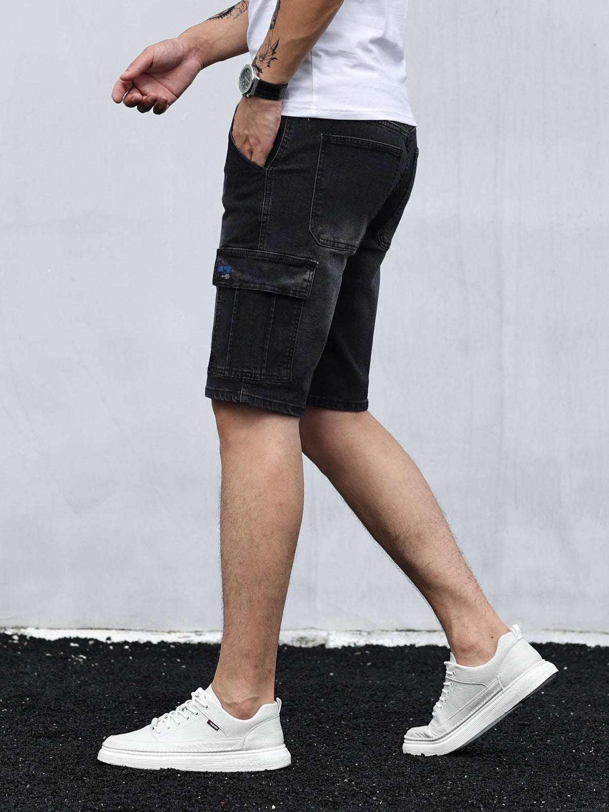 Bazyli | Herren Cargo Denim Shorts