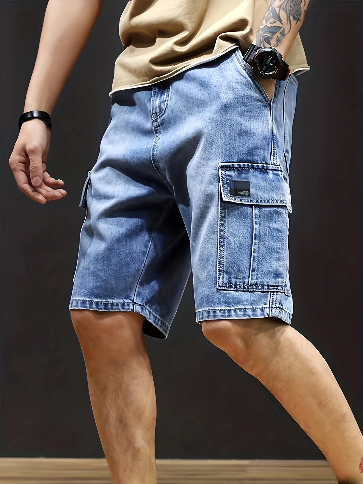 Bazyli | Herren Cargo Denim Shorts